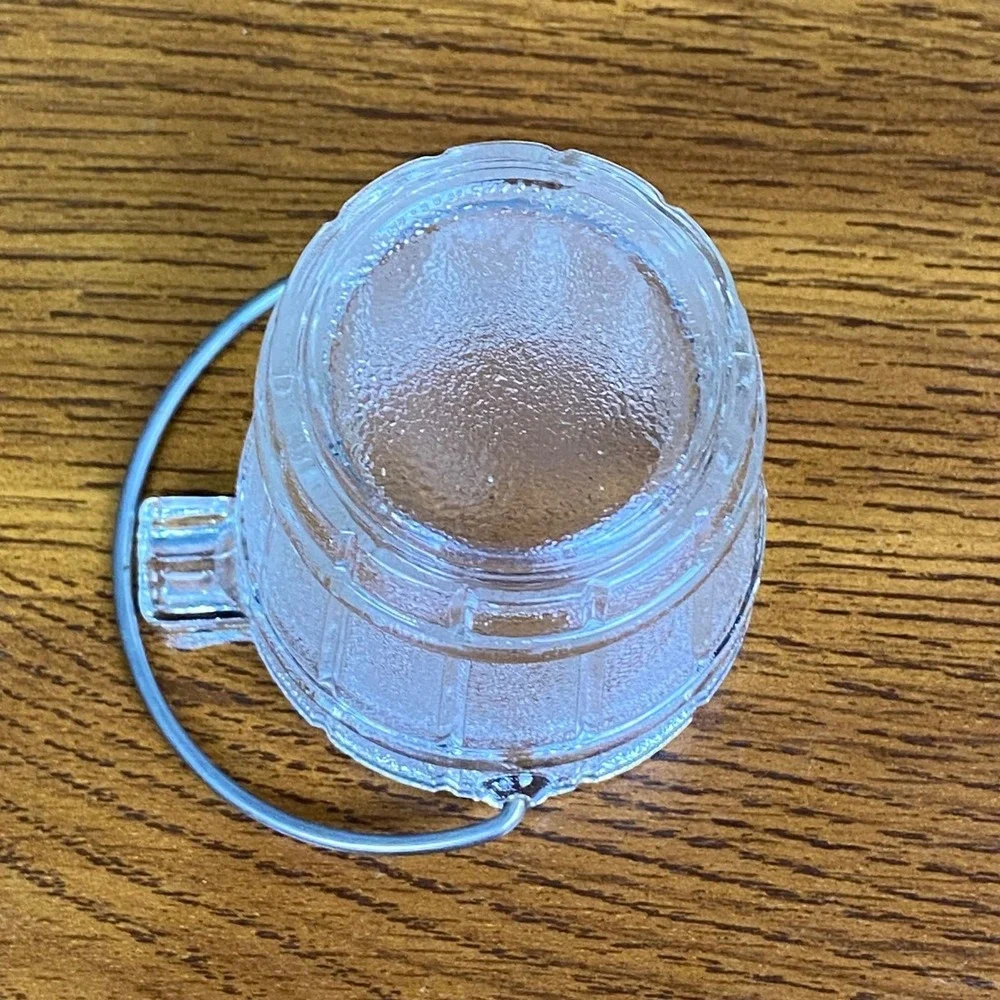 Vintage Hazel Atlas Mini Clear Glass Ice Bucket Ashtray/Match Holder Collectible